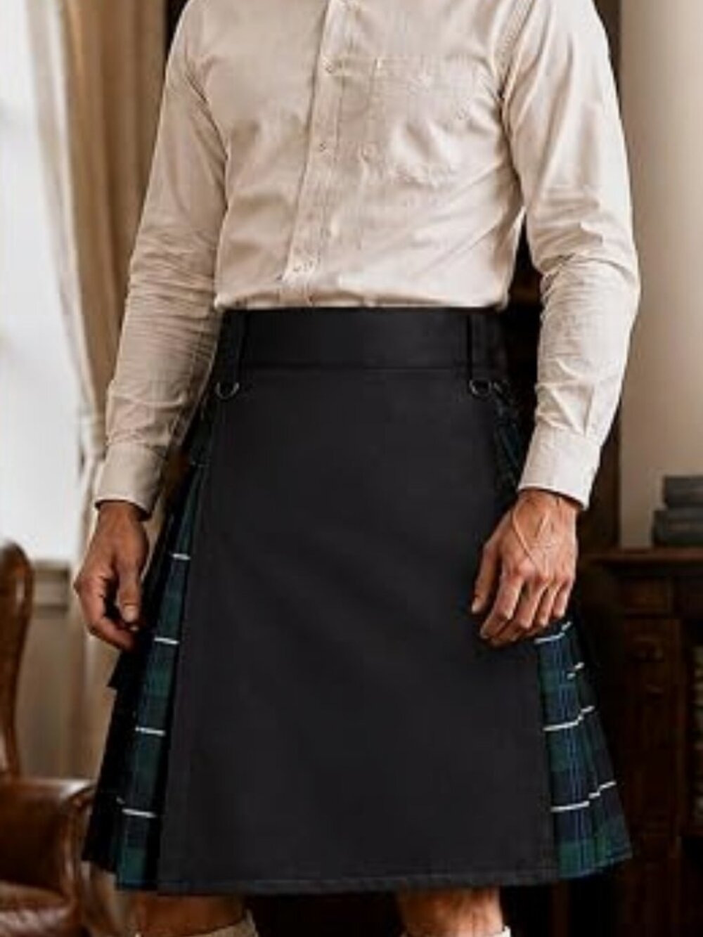 Hybrid Utility Kilt for Men Scottish Traditional Kilt, 42-44